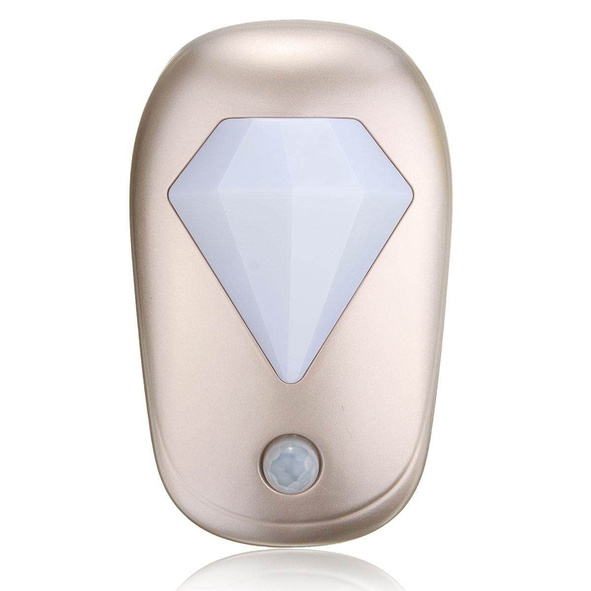 Automatic LED Night Light Sensor Control Nursery Bedroom Hallway Lamp EU Plug Gold Gold