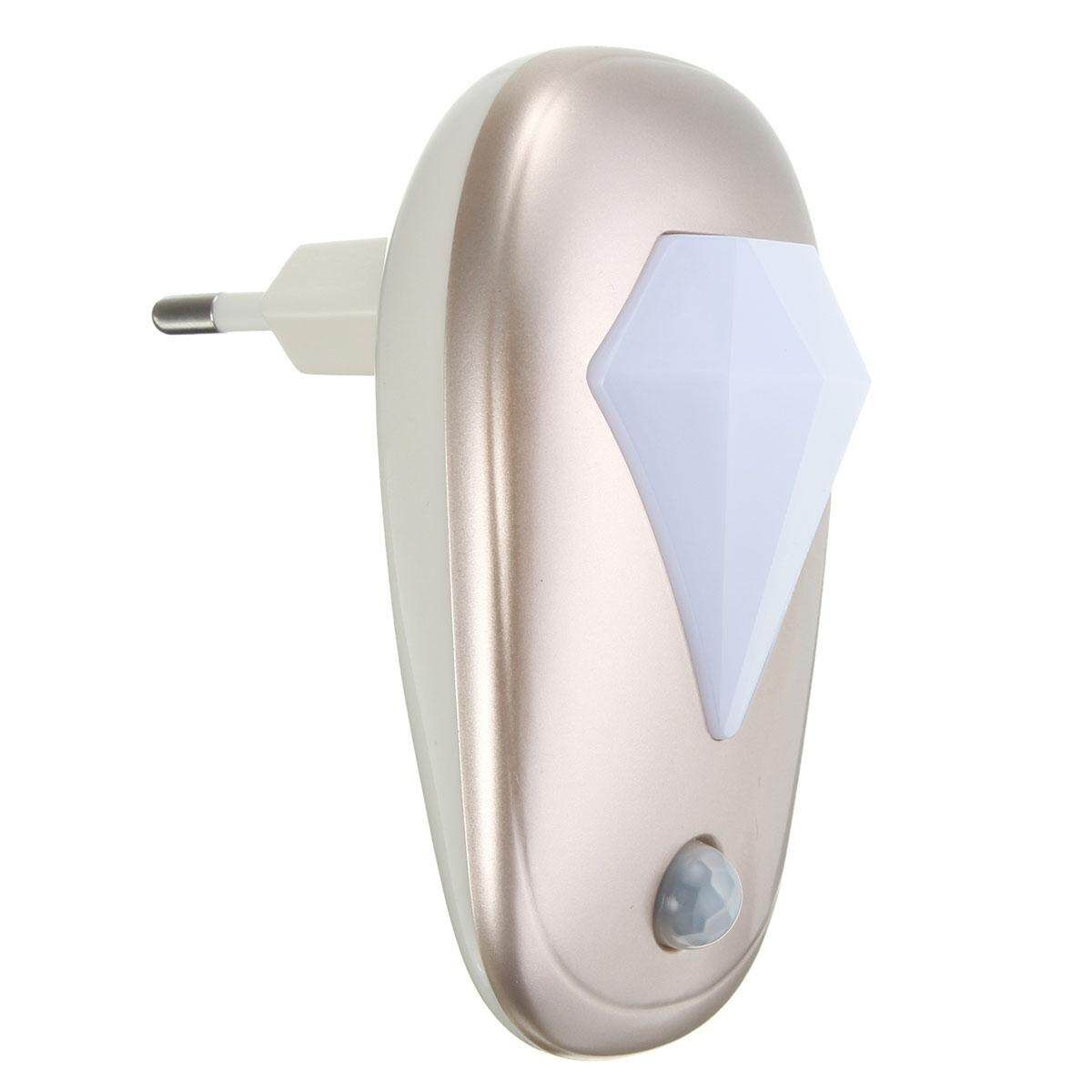 Automatic LED Night Light Sensor Control Nursery Bedroom Hallway Lamp EU Plug Gold Gold