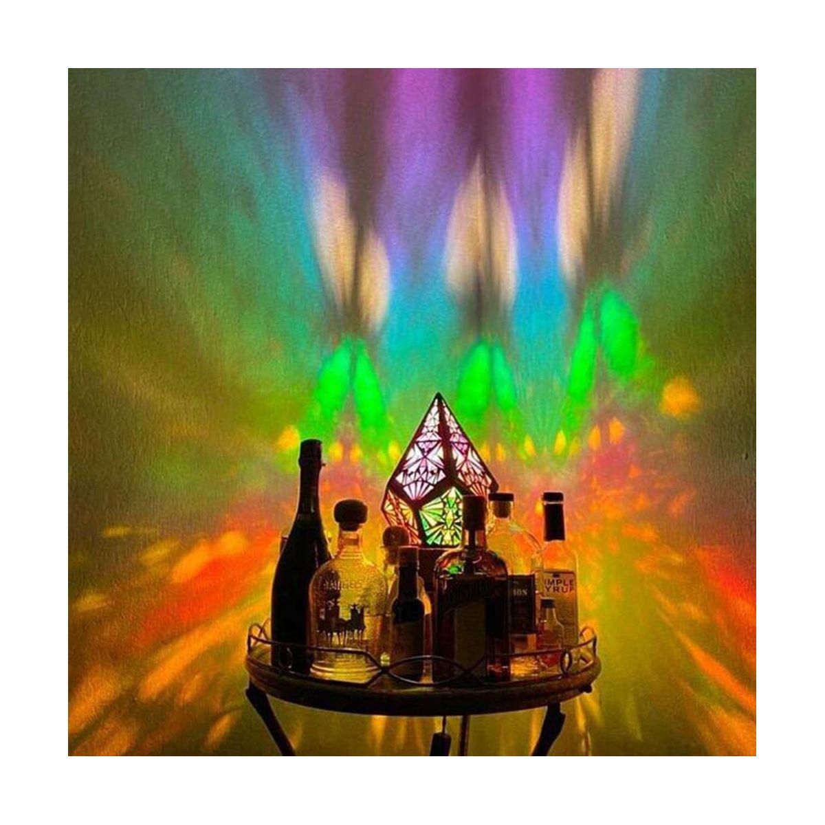 Floor Lamp Plastic Bohemian Diamond Starry Light Projection Lamp Home Bedroom for Fancy Background Lighting