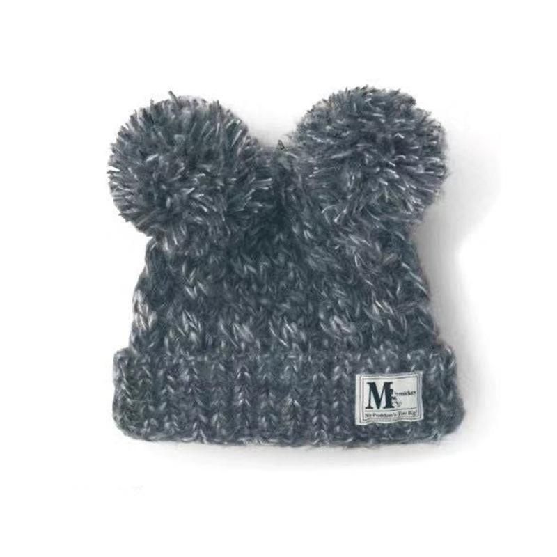 Children's Wool Hat Knitted Autumn And Winter Children's Thickened Girl Infant Boys Infant