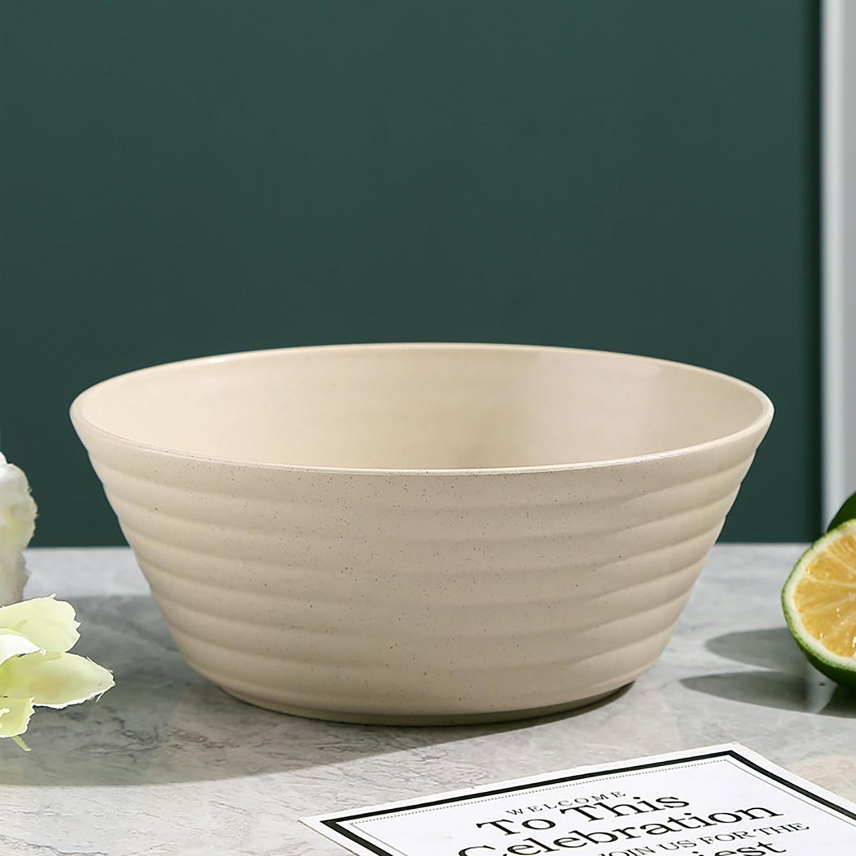 Soup Bowl Unbreakable Soup Rice Bowl Beige