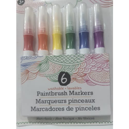 Paintbrush  Markers - Set Of 6