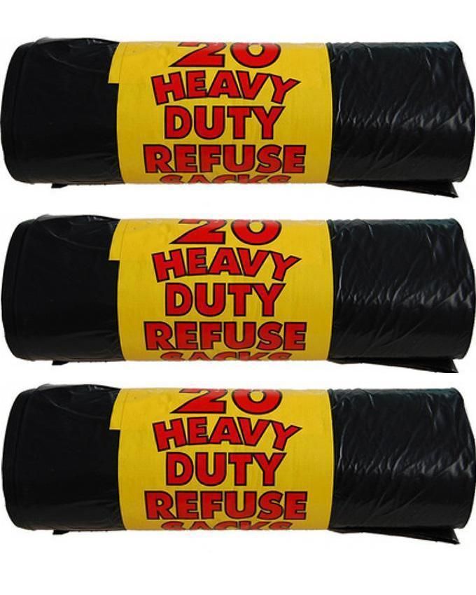 20 Heavy Duty Refuse Sacks-3Packs