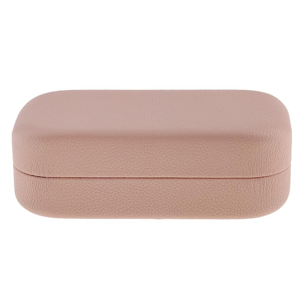 Glasses Case, Glasses Box,  Case, Hard Case (PU Leather + Metal Pink