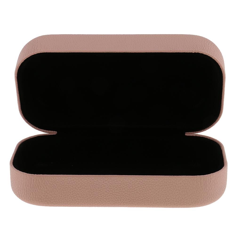 Glasses Case, Glasses Box,  Case, Hard Case (PU Leather + Metal Pink