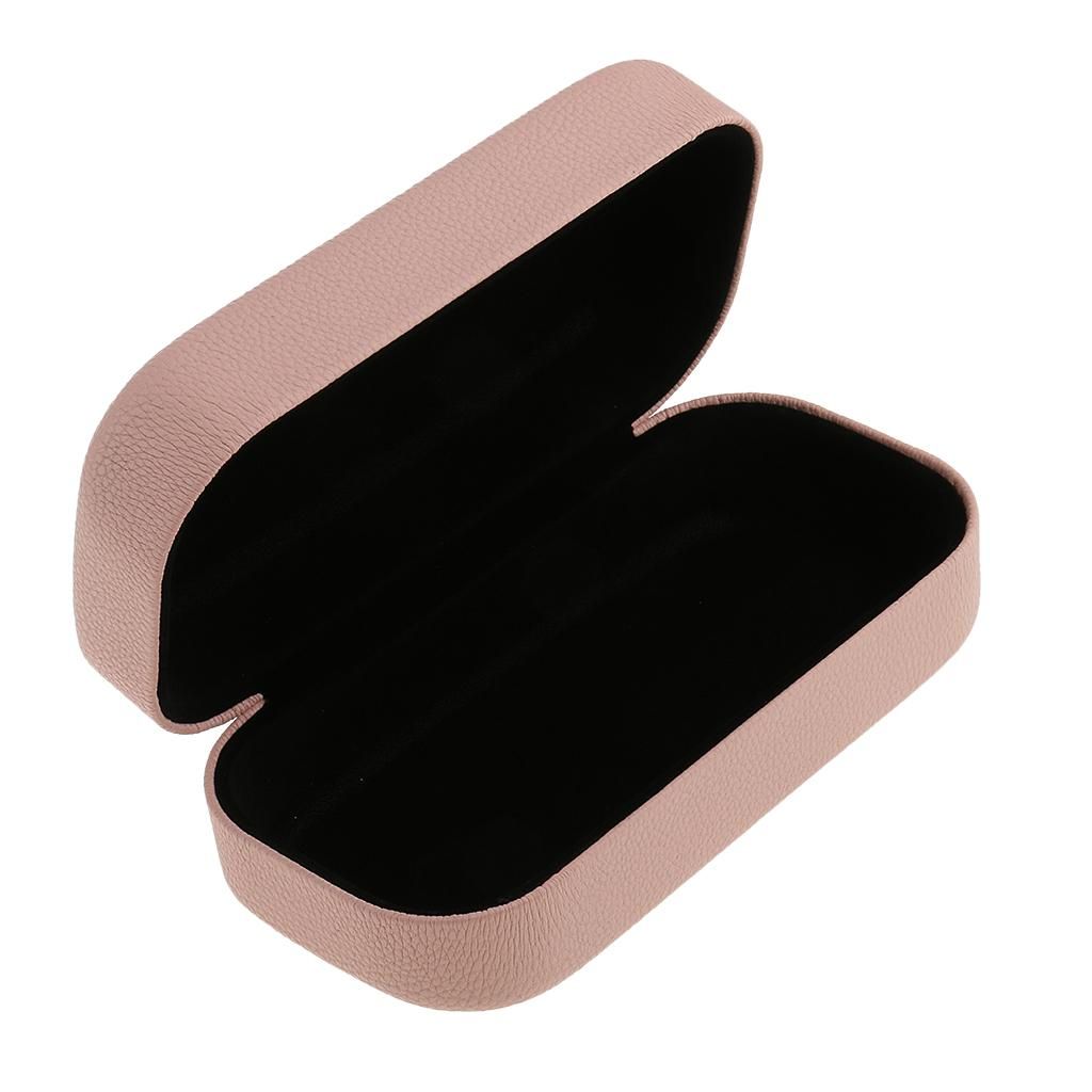 Glasses Case, Glasses Box,  Case, Hard Case (PU Leather + Metal Pink