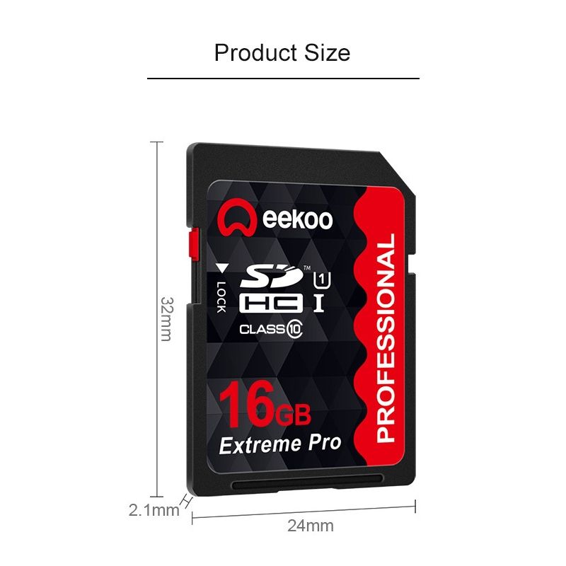 Eekoo 16GB High Speed Class 10 SD Memory Card For All Digital Devices With SD Card Slot