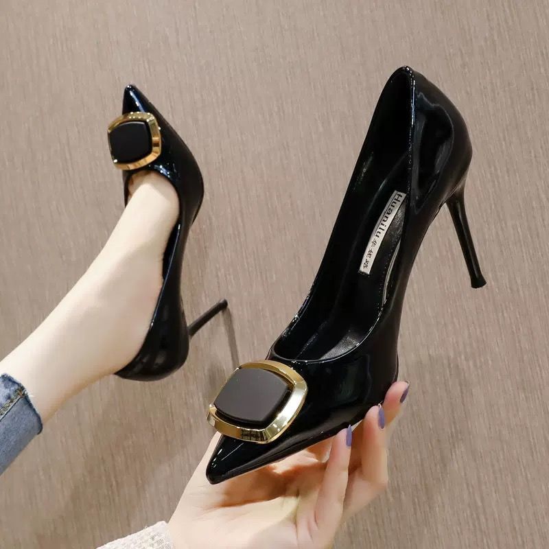 Corporate Work High Heel Party Cover Shoe -Black
