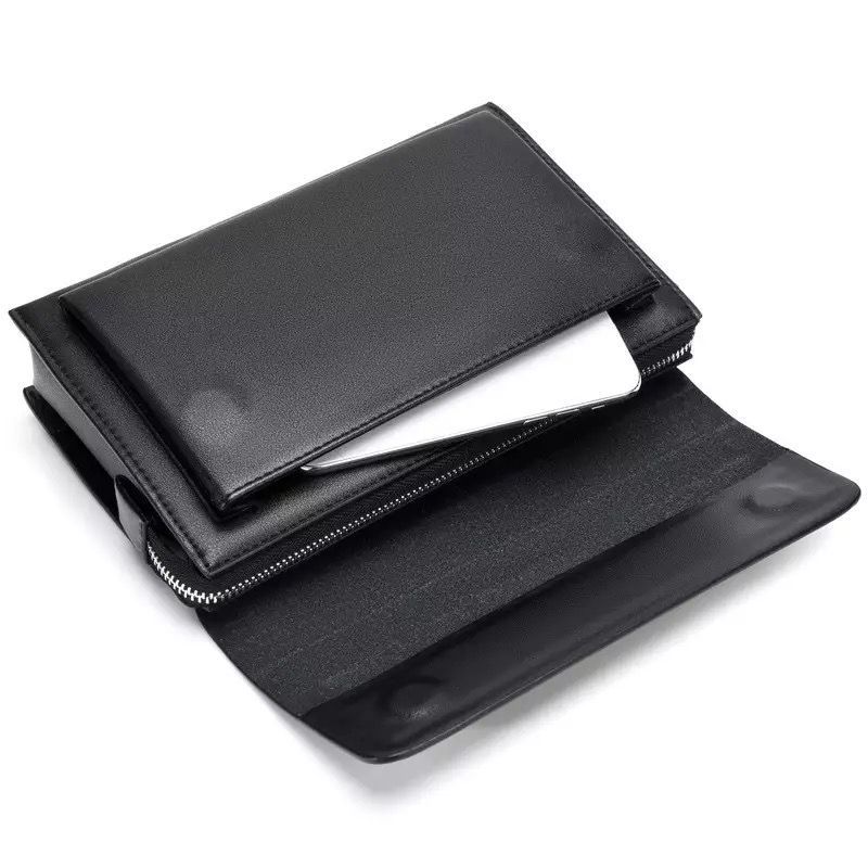 Men's Clutch Bags Anti-theft Code Lock Men Leather Wallet