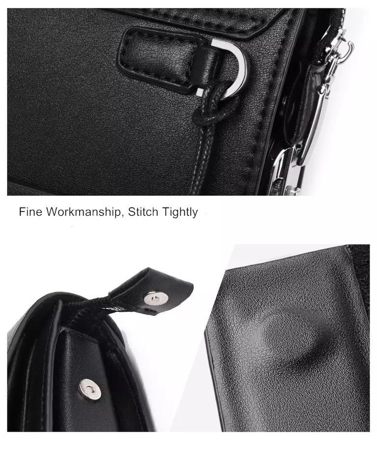 Men's Clutch Bags Anti-theft Code Lock Men Leather Wallet
