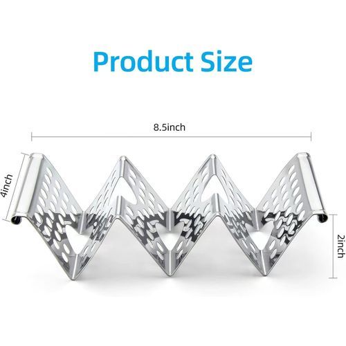 Chbuuero Taco Holders Set Of 4, Stand, Stainless Steel