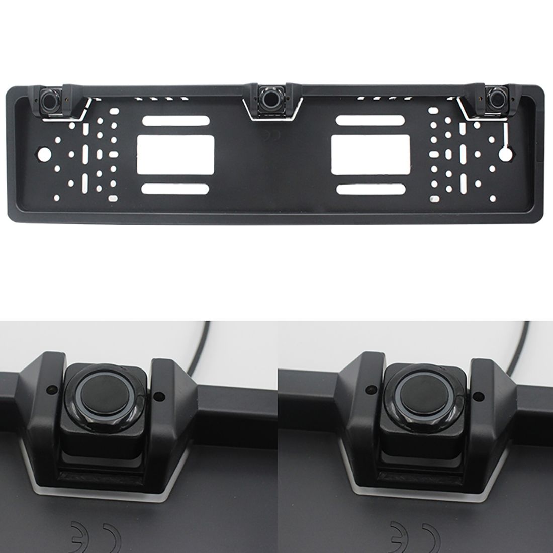 PZ300L Europe Car License Plate Frame Parking Sensors Reversing Radar With 3 Radar Detector
