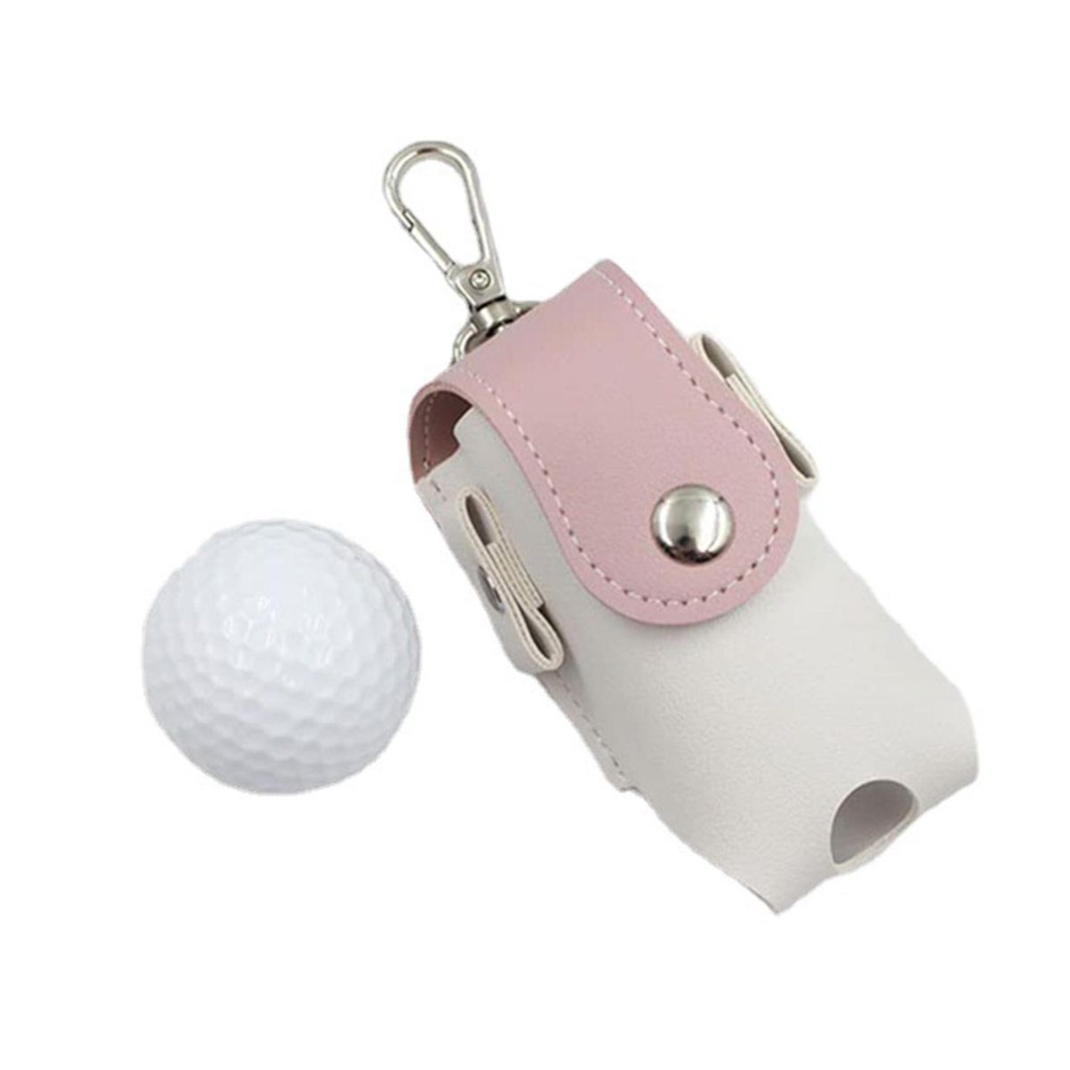 Golf Pouch Hang on Waist Golf Ball Storage Pouch Pink