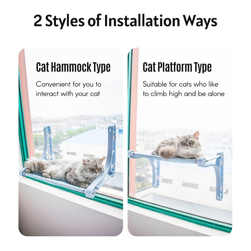 Cat Window Perch Cat Window Hammock Cat Resting Shelf 360° Sunny Seat for Cats Suction Cups Mounted Extra Large Space Saving Cat Bed for Indoor Glass Window
