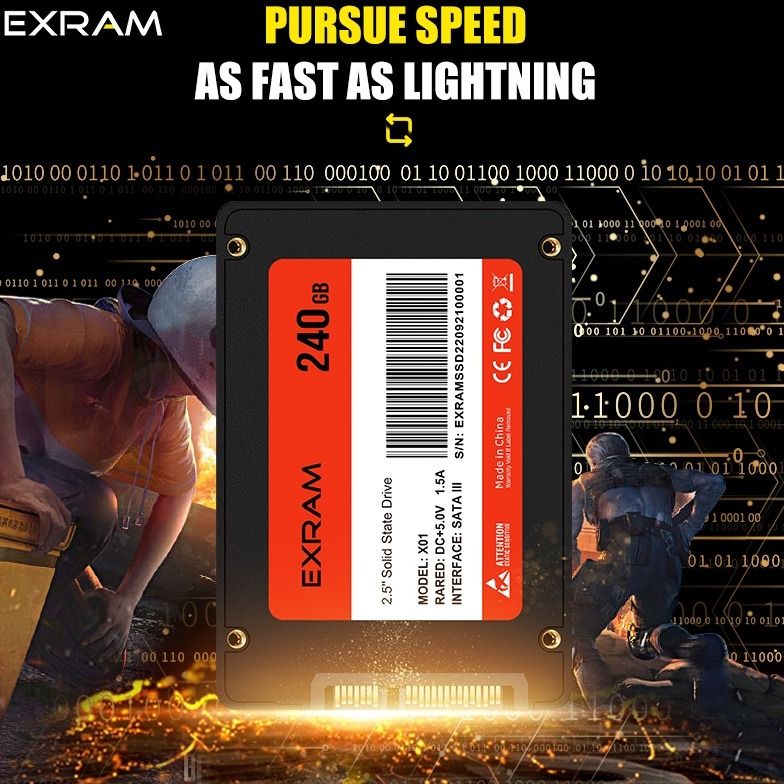 EXRAM SSD120GB 128GB 240GB 480GB 512GB SATA3 2.5" Hard Disc Internal HDD For Laptop Desktop Windows