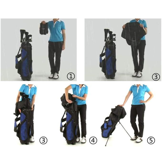 Durable Golf Bag Travel Covers Rain Cover With Zip With Hood Golfbags