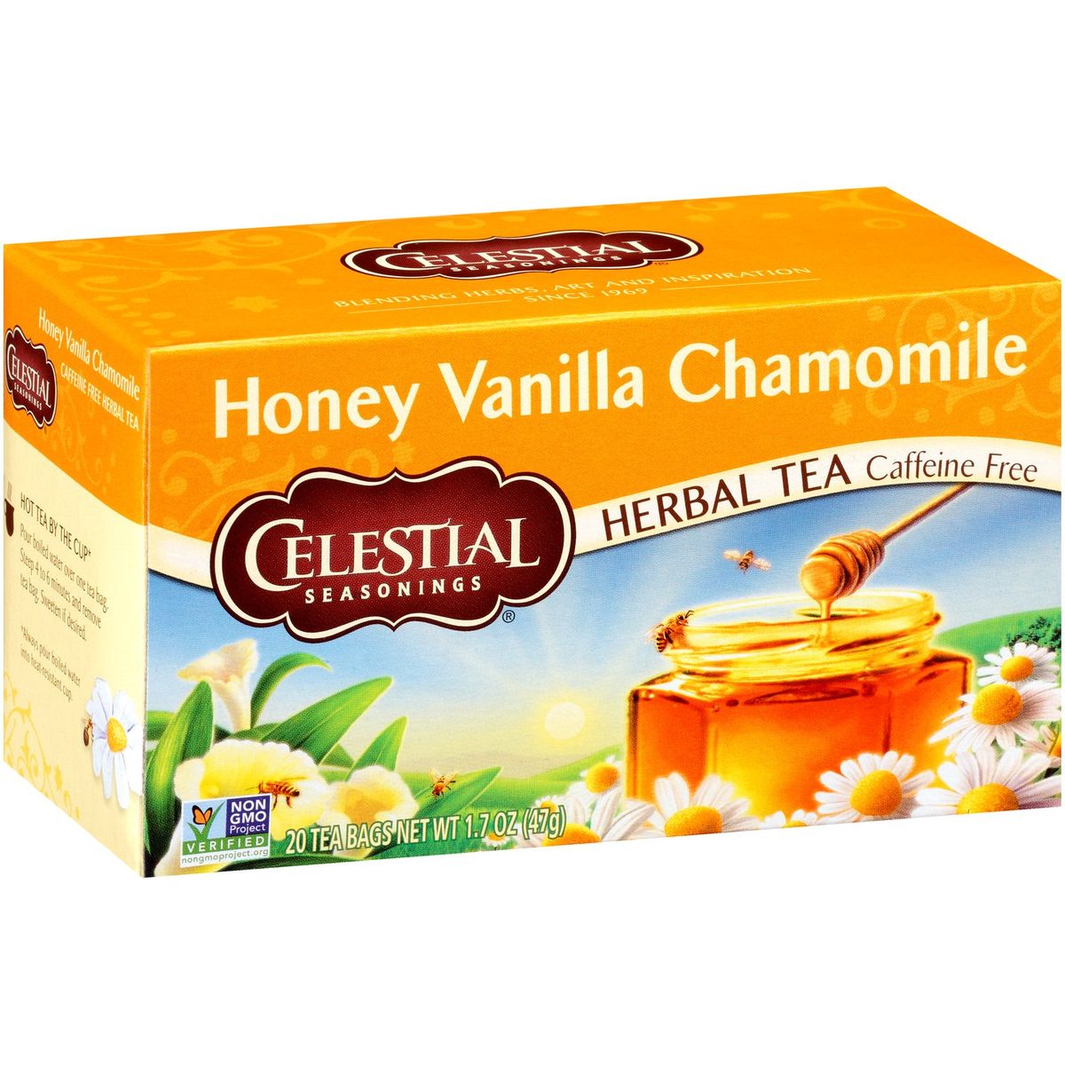 Honey Vanilla - Chamomile Herbal Tea - 20 Count Tea Bags