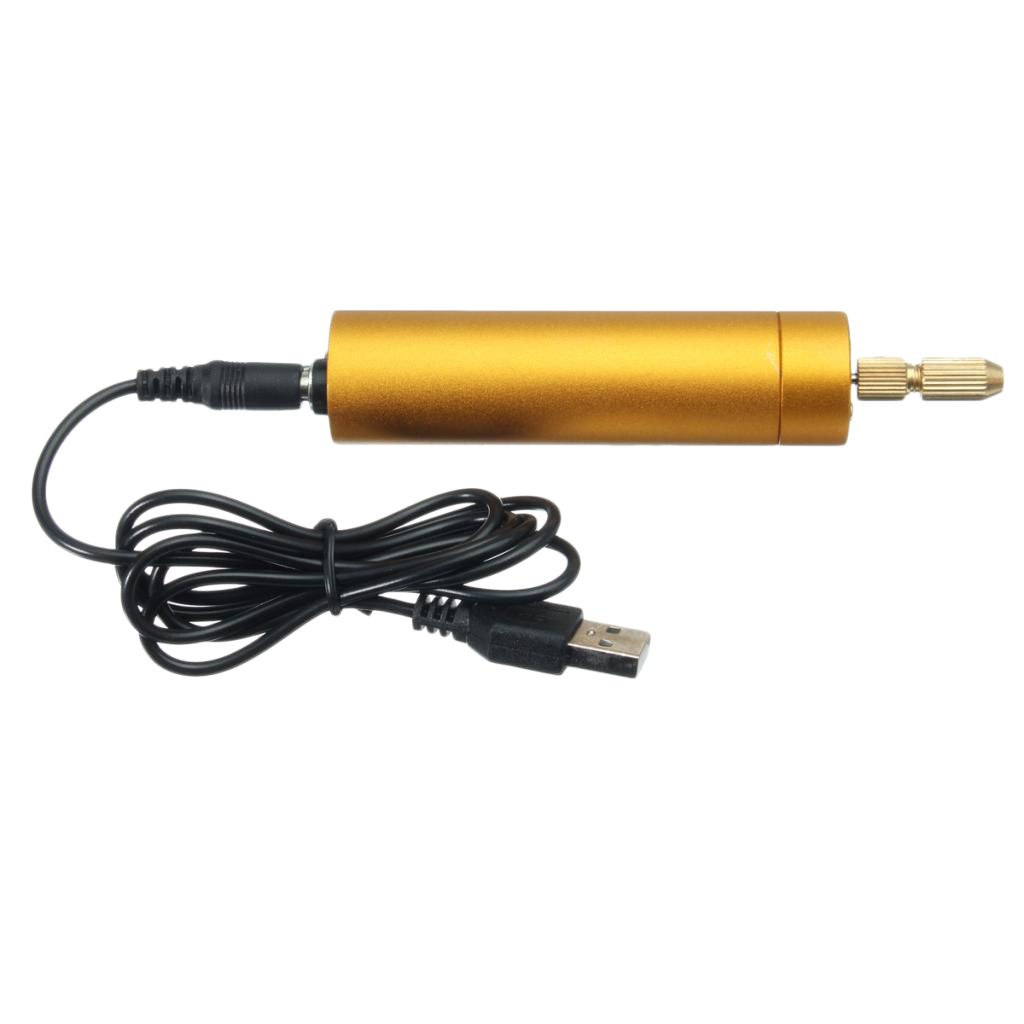Mini Micro Small Electric Aluminum Hand Drill Set Tool + 10 Twist Bits