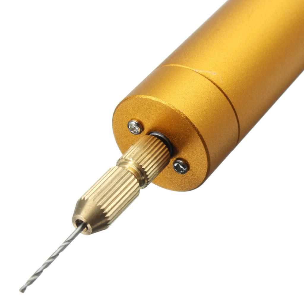 Mini Micro Small Electric Aluminum Hand Drill Set Tool + 10 Twist Bits