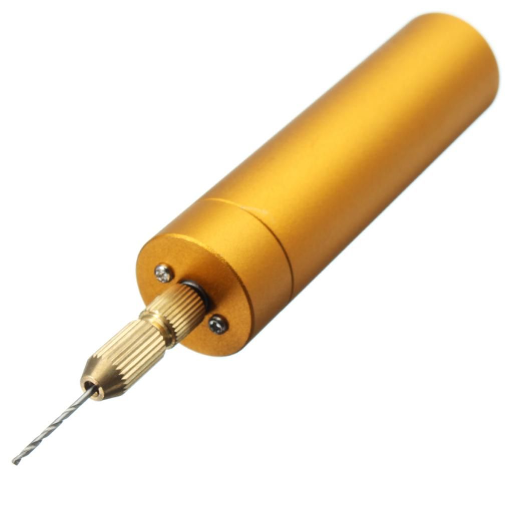 Mini Micro Small Electric Aluminum Hand Drill Set Tool + 10 Twist Bits