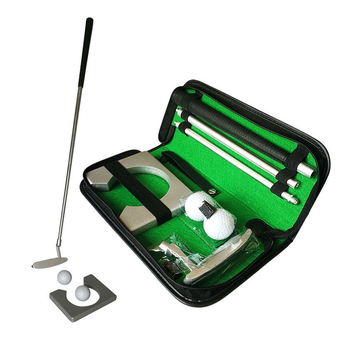 Golf Putter Set Practice Training Putting Kit Alloy Left And Right