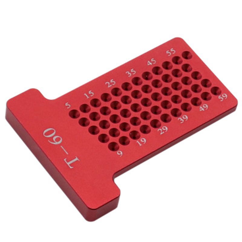 T60/50/3DD Woodworking Ruler Hole Ruler Aluminum Alloy