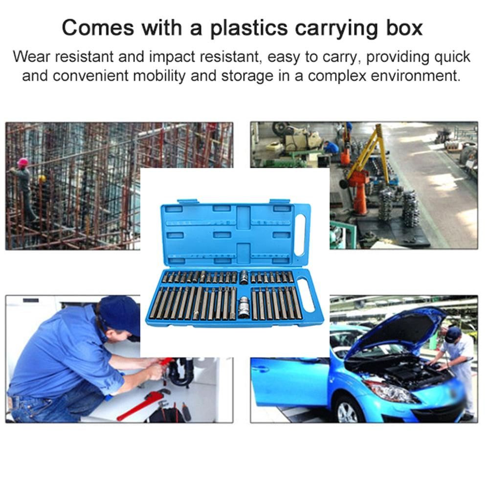 40PCS Chrome-vanadium Steel Bicycle Inner Hexagon Bit Twelve Point Bits Socket Combination Set Bike Repairing Tools