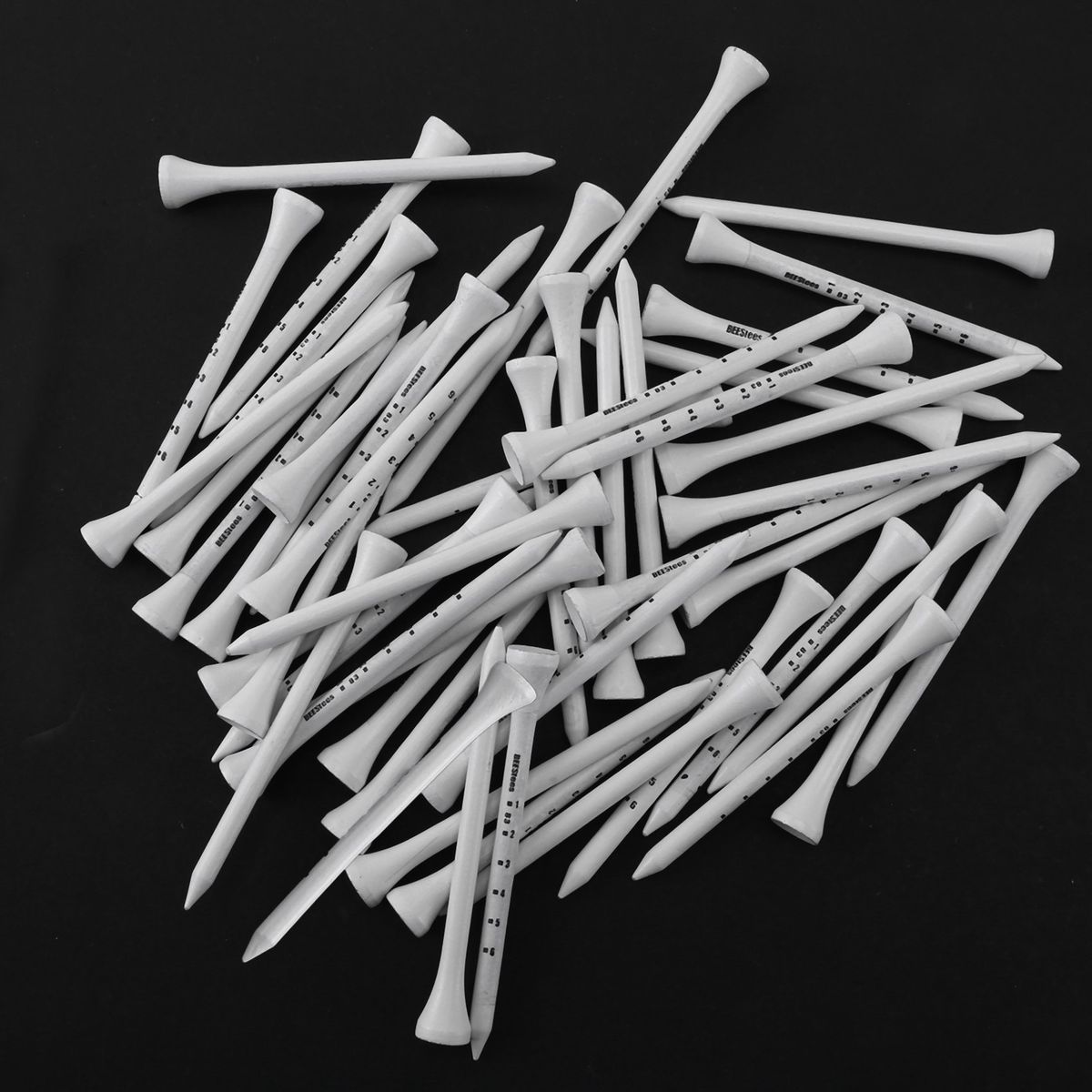 50Pcs Professional Golf 83Mm White Golf Wood