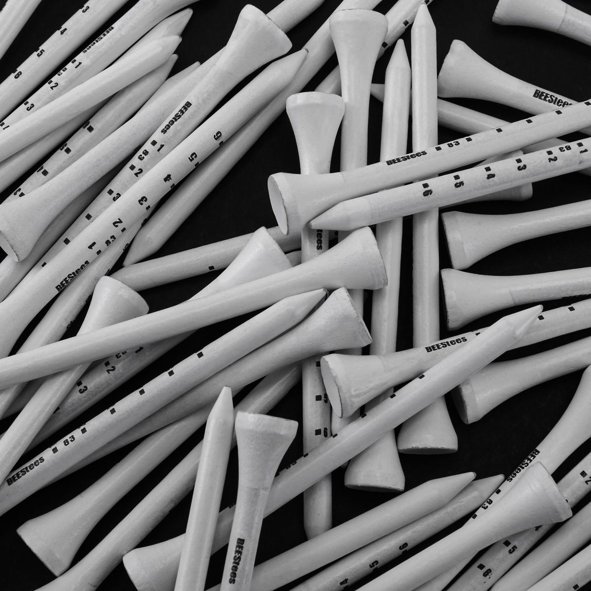 50Pcs Professional Golf 83Mm White Golf Wood
