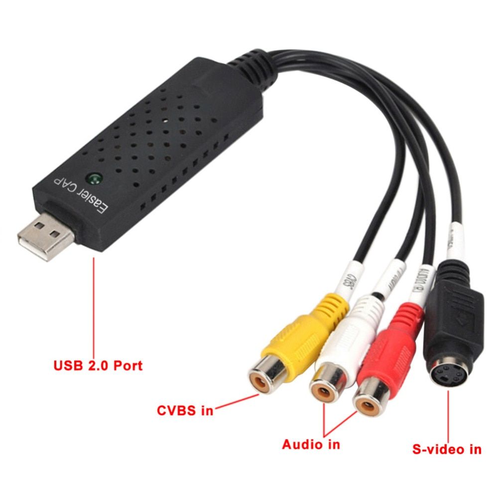 Pro USB 2.0 Video Easycap TV DVD VHS Capture Card Audio AV Adapter For Computer