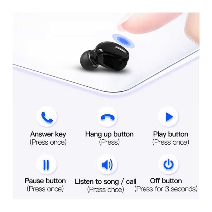 Mini Bluetooth 5.0 Earphone In-Ear Sport Headset Earbuds With Mic For Samsung Huawei