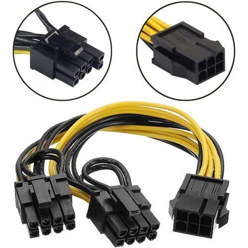 8Pack 6-Pin To Dual 8 (6 + 2)-Pin PCIe Adapter