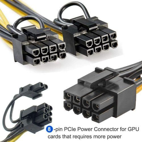 8Pack 6-Pin To Dual 8 (6 + 2)-Pin PCIe Adapter