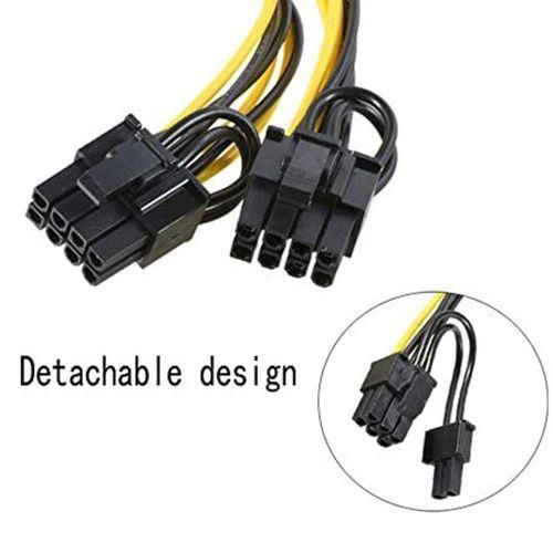 8Pack 6-Pin To Dual 8 (6 + 2)-Pin PCIe Adapter