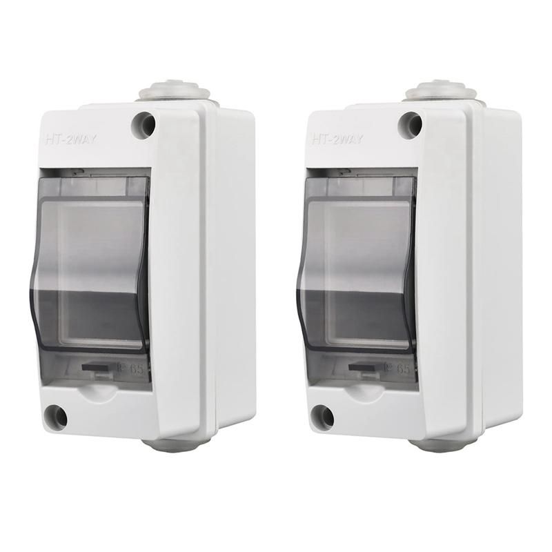2 Way Distribution Protection Box, Waterproof Transparent