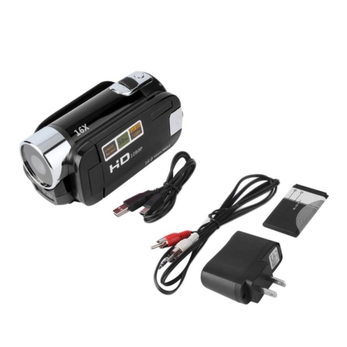 LEBAIQI 2.7 Inch Full HD 720P Digital Video Camera Camcorder DVR 16xZoomCOMS Video Recoding (Black)