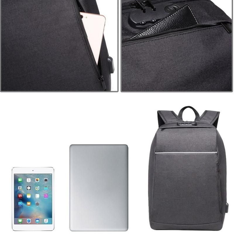 Waterproof USB Charging School Bags Collage Student Travel B