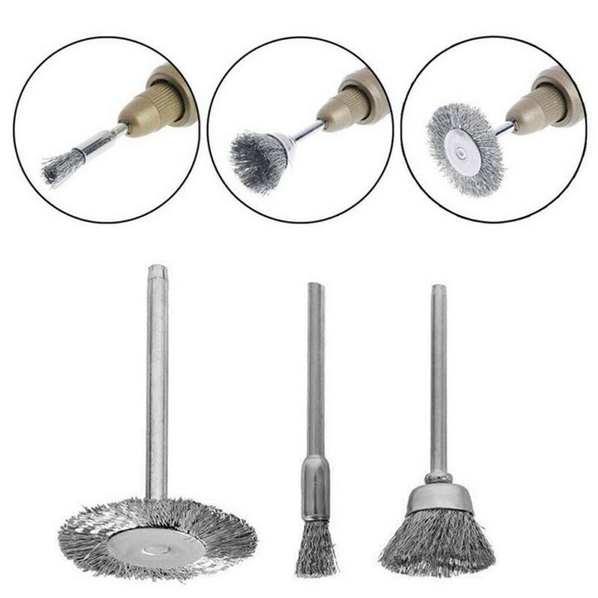 47PCS Steel Wire Brass Brush Polishing Brush Grinding Wheel