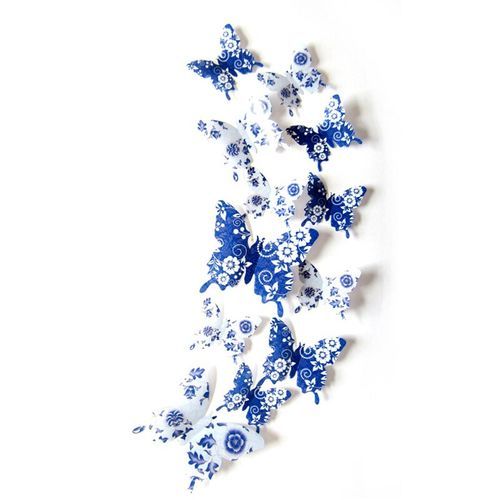 12pcs PVC Wall Stickers For Kids Rooms Magnet Butterflies