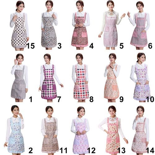 Plaid Print Kitchen Double Layer Anti-oil Aprons