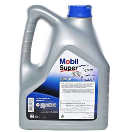 Mobil XHP Super 1000 Extra High Performance Motor Oil 20W-50 - 4Litres
