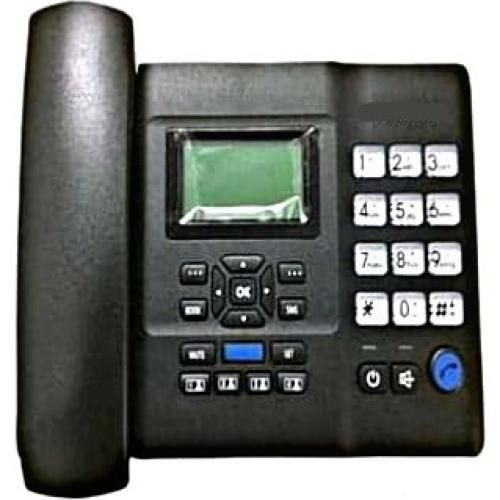 Land-Line Table Phone With Voice Clarity  Black.