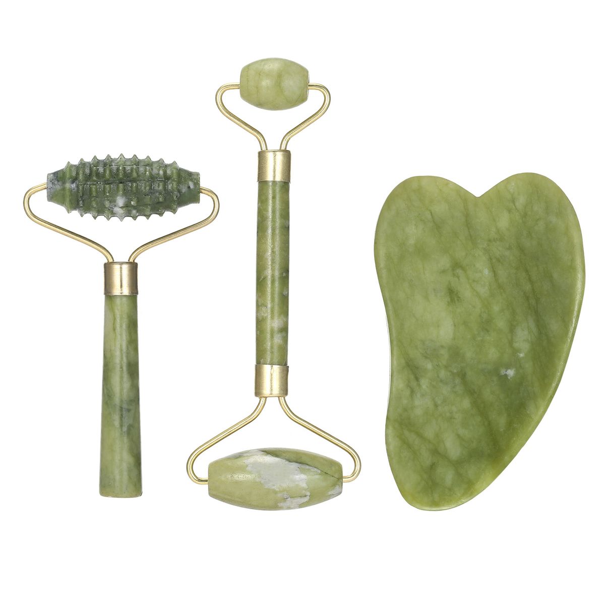 Jade Roller Set Jade Face Rollers & Gua Sha Scraper For