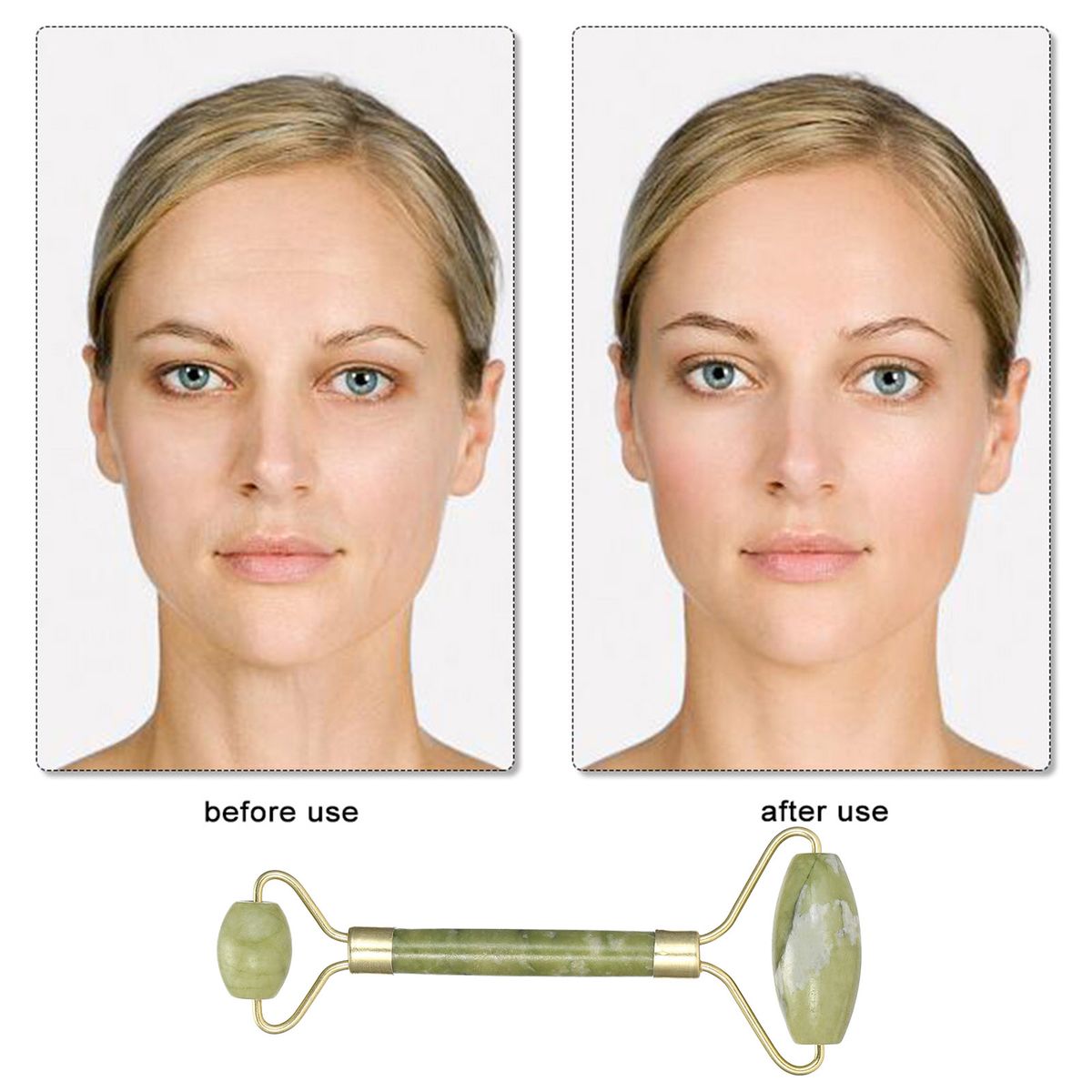 Jade Roller Set Jade Face Rollers & Gua Sha Scraper For