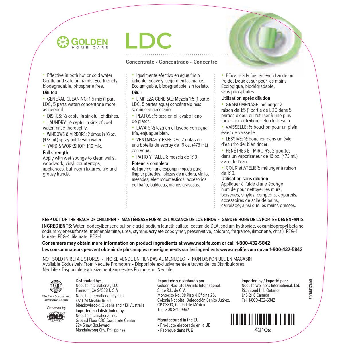NEOLIFE Light Duty Cleaner (LDC) - 1 Litre