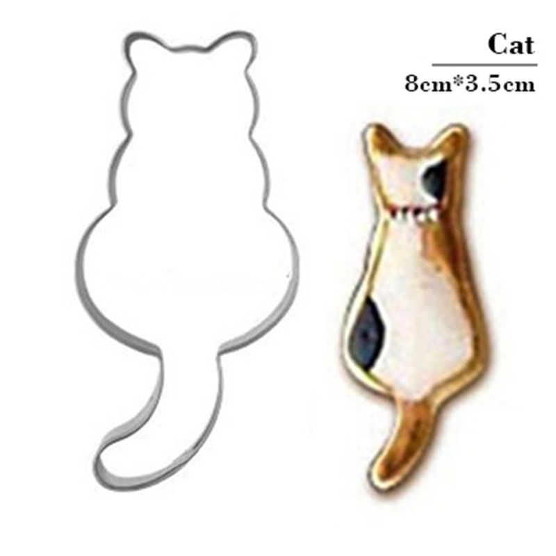 Christmas Cartoon Cat Magic Wand Cookie Cutter Stainless