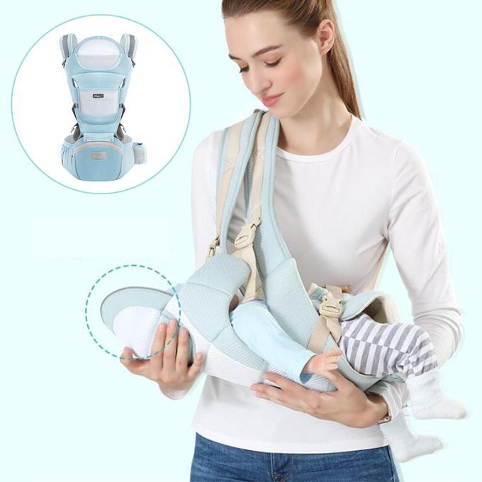 Breathable Baby Carrier Backpack Infant Baby Wrap Travel Go Out Blue