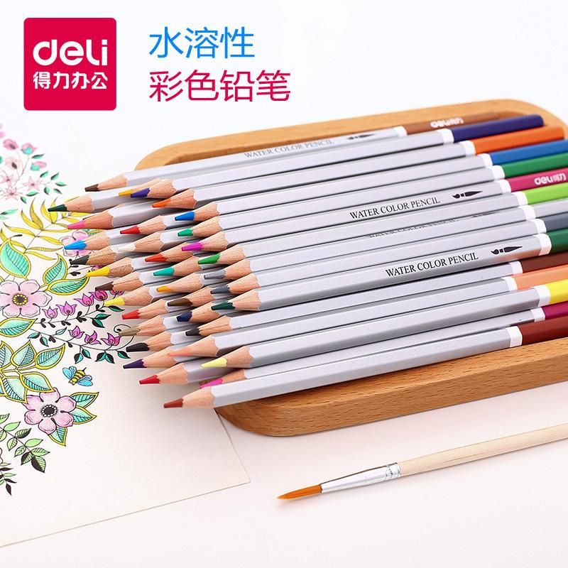 Color Pencil Water-Soluble 72 Color Professional Hand-Painted Deli for Students Beginners 24/36/48 Color Iron Box Color Lead