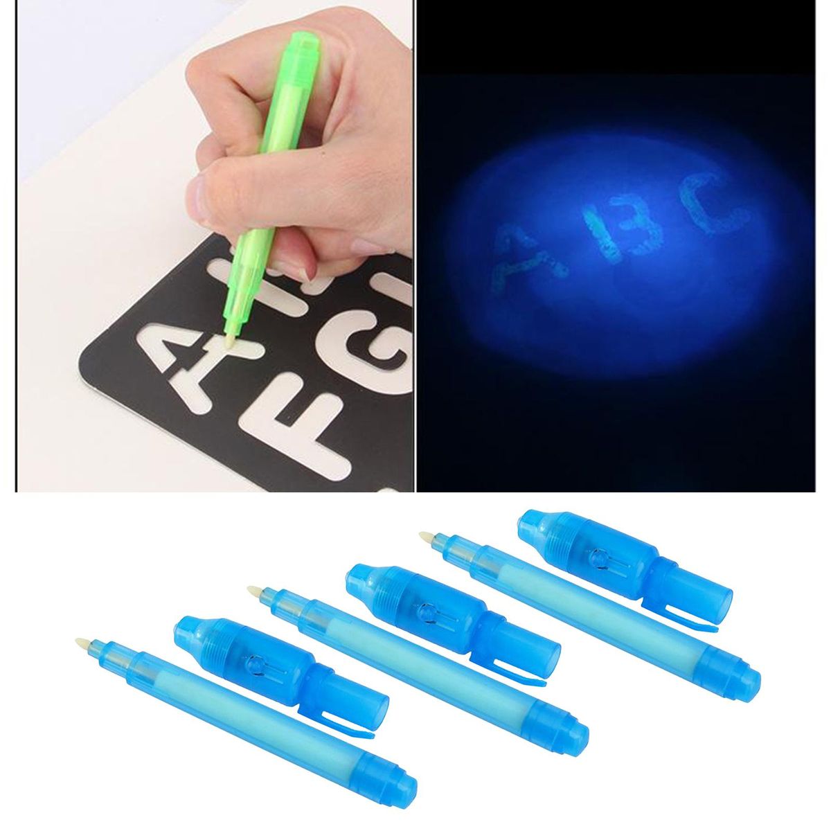 3pcs Invisible Ink Pen Highlighter Marker For Message Birthday Party