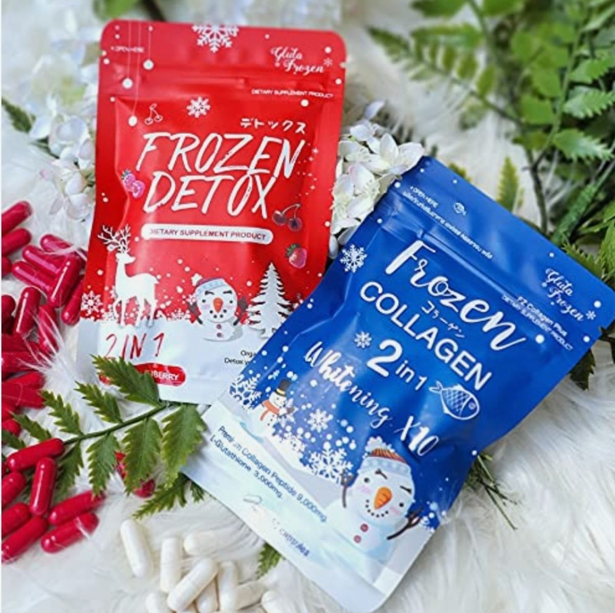 Double Pack Frozen Detox+Frozen Collagen Glutathione .